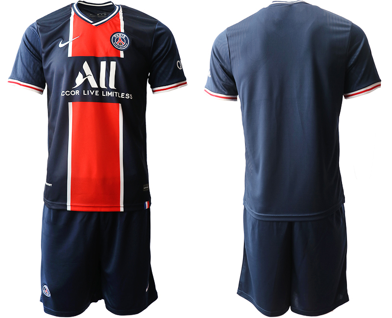 Men 2020-2021 club Paris St German home blank blue Soccer Jerseys